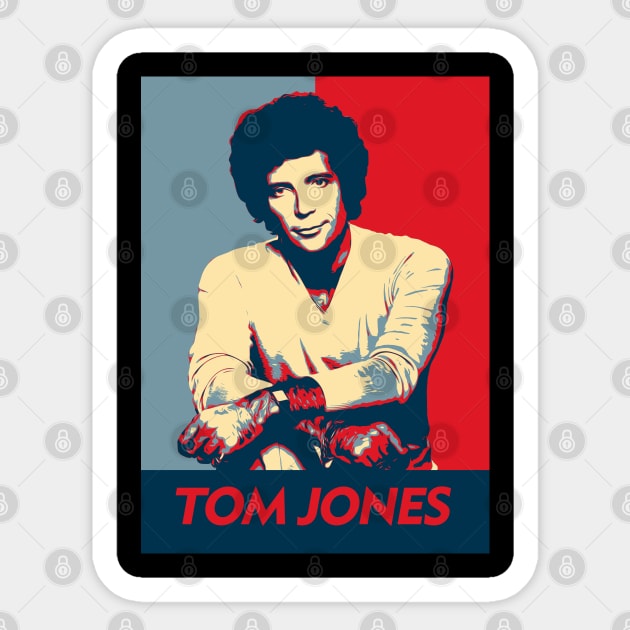 Pop Art Tom Jones Sticker by MuraiKacerStore